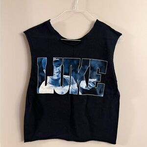 Luke Bryan 2014 Tour Cutoff Muscle Tank DIY Crop Tee (Black)